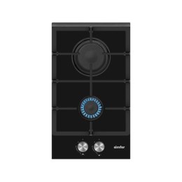 Simfer | H3.201.TGRSP | Hob | Gas on glass | Number of burners/cooking zones 2 | Rotary knobs | Black