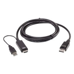Aten 2L-7D02HDP True 4K 1.8M HDMI to DisplayPort Cable (kabel HDMI do DisplayPort)