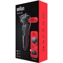 Braun | Shaver | 51-R1200s | Operating time (max) 50 min | Wet & Dry | Black/Red
