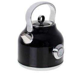 Adler Kettle with a Thermomete AD 1346b Electric, 2200 W, 1.7 L, Stainless steel, 360° rotational base, Black