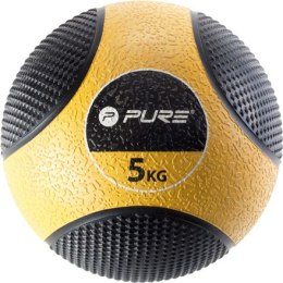 Pure2Improve Medicine Ball, 5 kg Black/Yellow, guma
