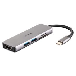 Koncentrator D-Link 5-w-1 USB-C™ z HDMI i czytnikiem kart SD/microSD DUB-M530 0,11 m