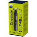 Philips | OneBlade Pro 360 Shaver, Face & Body | QP6651/61 | Operating time (max) 120 min | Wet & Dry | Lithium Ion | Black/Gree