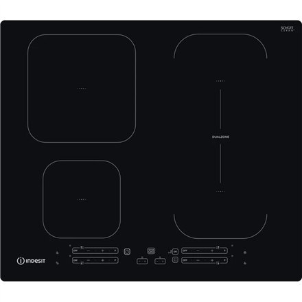 INDESIT | IB 65B60 NE | Hob | Induction | Number of burners/cooking zones 4 | Touch | Timer | Black