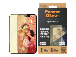 Ochrona ekranu PanzerGlass Eyecare iPhone 2023 6.1 | Bardzo szerokie dopasowanie EasyAligner