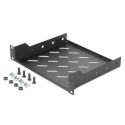 Digitus | 1U fixed shelf | DN-10-TRAY-2-B | Black | Perfect for storage of components which are not 254 mm (10"") suitable. Slim