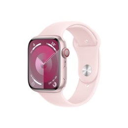 Apple Series 9 (GPS + Cellular) Inteligentny zegarek 4G Aluminium w 100% z recyklingu Jasnoróżowy 45 mm Odbiornik Apple Pay GPS/