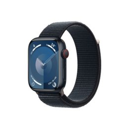 Apple Series 9 (GPS + Cellular) Inteligentny zegarek 4G Wykonane w 100% z aluminium pochodzącego z recyklingu Midnight 45 mm Odb