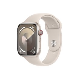 Apple Series 9 (GPS + Cellular) Inteligentny zegarek 4G Wykonane w 100% z aluminium pochodzącego z recyklingu Starlight 45 mm Od