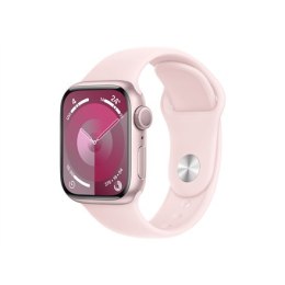 Apple Series 9 (GPS) Inteligentny zegarek Wykonany w 100% z aluminium pochodzącego z recyklingu Jasnoróżowy 41 mm Odbiornik Appl