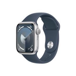 Apple Series 9 (GPS) Inteligentny zegarek Wykonany w 100% z aluminium pochodzącego z recyklingu Storm blue 41 mm Odbiornik Apple