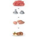 Młynek do mięsa Bosch MFW45020 - Biały | Dysza do kibbe, Dysza do kiełbas | Gwarancja 24 miesiące
