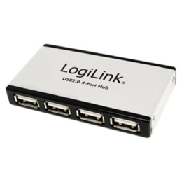 Logilink Hub USB 4-Port USB2.0 z zasilaczem: 4x USB-A