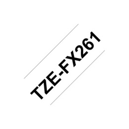 Brother TZe-FX261 Elastyczna taśma laminowana ID czarno na białym, TZe, 8 m, 3,6 cm