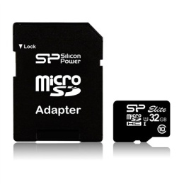 Silicon Power Elite UHS-I 16 GB, MicroSDHC, pamięć flash klasy 10, adapter SD