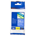 Brother | 555 | Laminated tape | Thermal | White on blue | Roll (2.4 cm x 8 m)