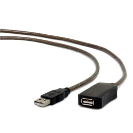 Cablexpert Aktywny przedłużacz USB 2.0 UAE-01-10M USB, USB 2.0 żeński (typ A), 10 m, czarny