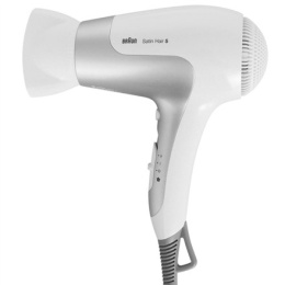 Braun Suszarka do włosów Satin Hair 5 HD 580 2500 W, ilość ustawień temperatury 3, funkcja Ionic, biały/srebrny