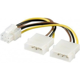 Goobay | Power adapter | Male | 6 pin PCI Express power | Male | 3 PIN internal power