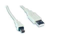 Cablexpert CC-USB2-AM5P-3 USB A, Mini-USB B, 0,9 m, biały
