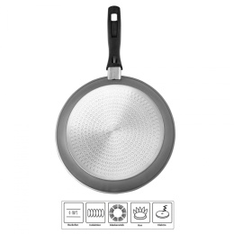 Stoneline Pan 6843 Frying, Diameter 26 cm, Suitable for induction hob, Fixed handle, Anthracite