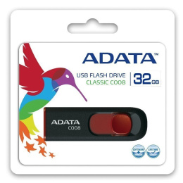 ADATA C008 32 GB, USB 2.0, Black/Red