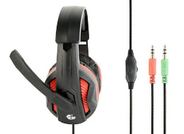Gembird Gaming headset, 3.5 mm plug, GHS-03, Black, Built-in microphone, Wired