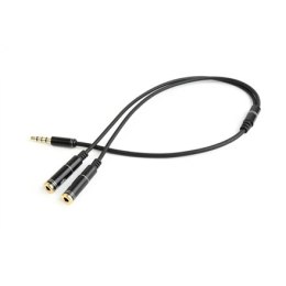 Cablexpert 3.5 mm Audio + Microphone Adapter Cable, 0.2 m, Metal connectors